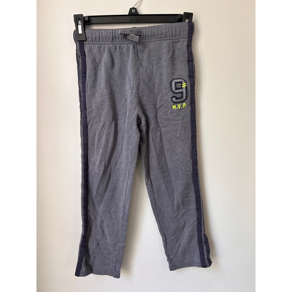 OshKosh Bgosh Boys Gray Joggers Size 8 MVP Graphic Side Stripe Sweatpants
